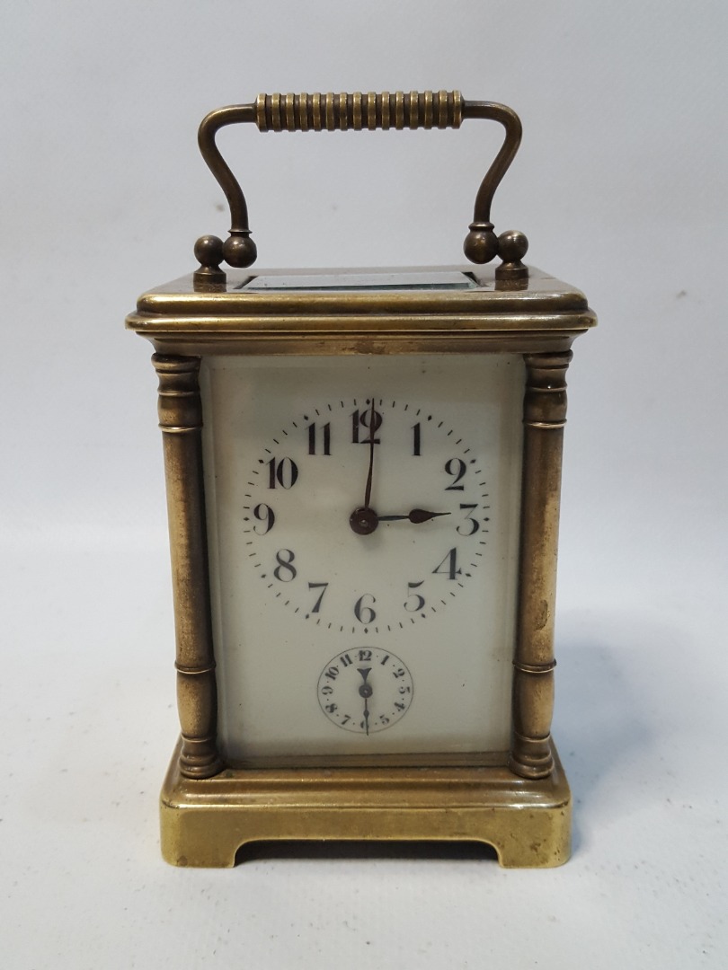 Reloj de mesa Despertador Franc s Bronce y vidrio biselado Cod