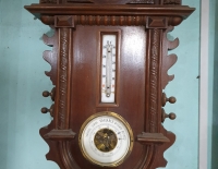 Reloj de pared aleman con termometro y barometro cod 129