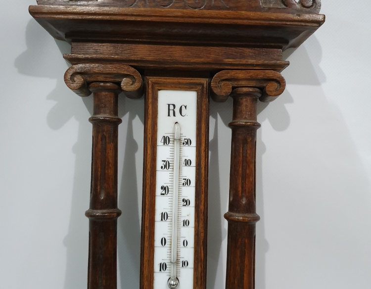 Antiguo barometro y termometro de pared Cod 00287