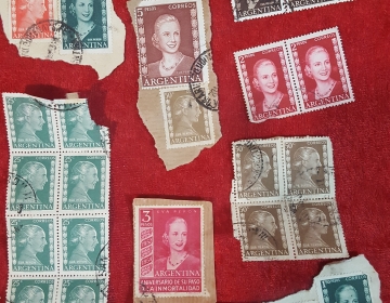 Lote estampillas diversas Eva Perón Cod 10547