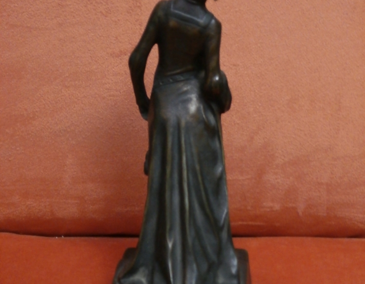 Bronce y hueso crisoelefantina firma E. Meier c 18365