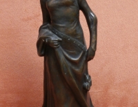 Bronce y hueso crisoelefantina firma E. Meier c 18365