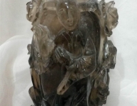 Florero oriental cristal de roca dinastía china C 22351