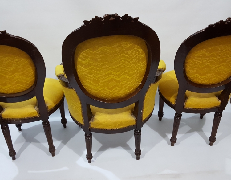 Trio de sillones luis xvi tapizados Cod 25067