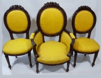 Trio de sillones luis xvi tapizados Cod 25067