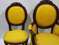 Trio de sillones luis xvi tapizados Cod 25067