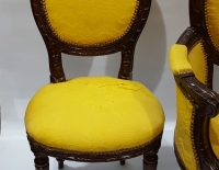 Trio de sillones luis xvi tapizados Cod 25067