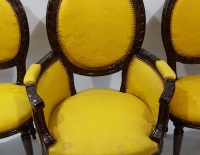 Trio de sillones luis xvi tapizados Cod 25067