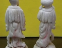 Par de figuras orientales en alabastro Cod 25085