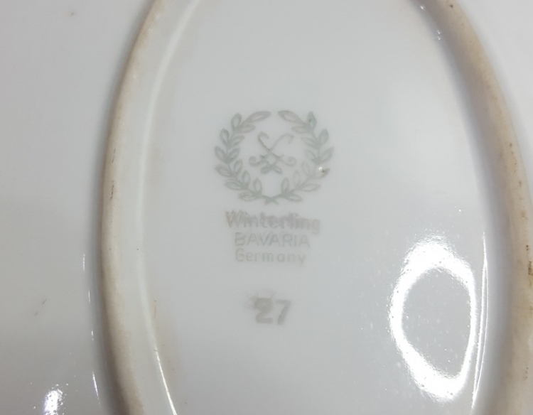 Centro de mesa porcelana Bavaria con broncería Cod 27279