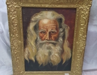 Oleo retrato hombre con barba Cod 28929