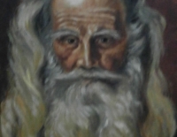 Oleo retrato hombre con barba Cod 28929