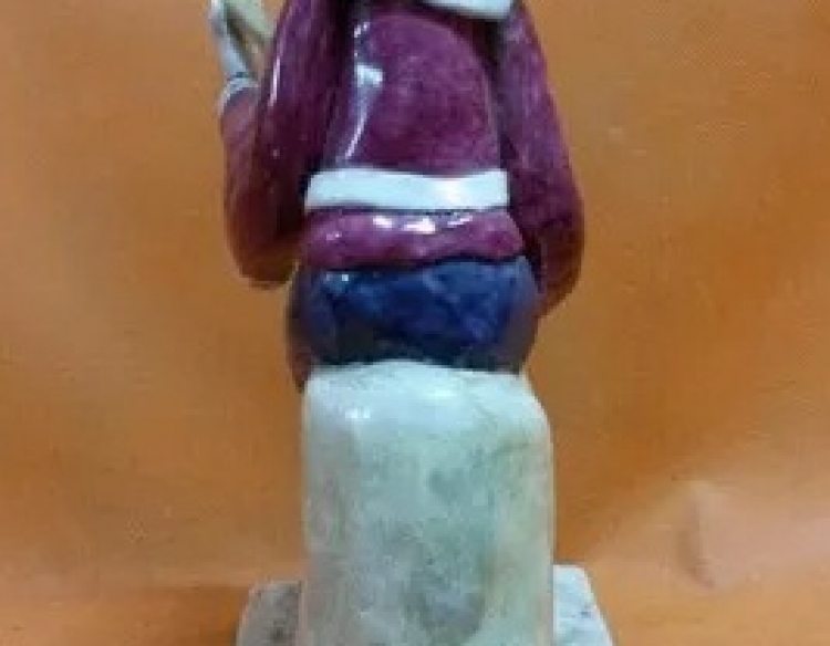 Escultura arlequín en cerámica firmada E. Rimini Cod 29657