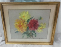 Cuadro Pastel Flores Ada Macario 37x43 Cod 30736