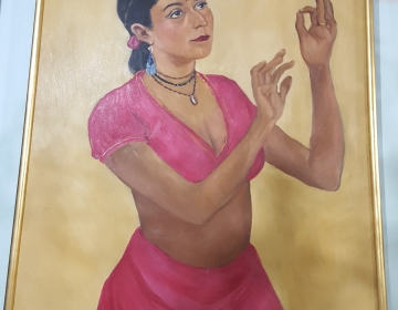 Oleo Rodriguez Cillis mujer de la india 100 x 80 cm Cod 31493