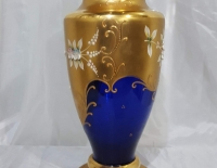 Florero Murano azul y oro Cod 31575