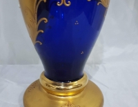 Florero Murano azul y oro Cod 31575