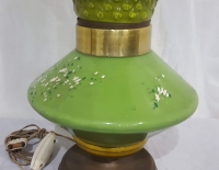 Antiguo velador de opalina verde Cod 31655