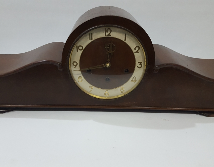 Reloj de mesa alemán carrillón completo 70 cms madera c 31707