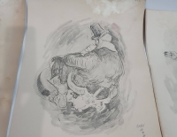 6 dibujos Juan Lamela gauchezcos Cod 31798