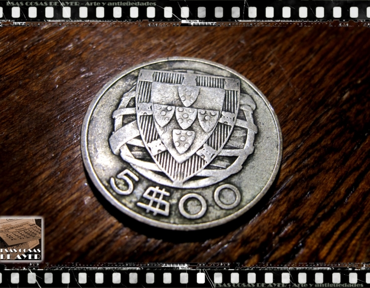 Moneda 5 Escudos Portugueses 1937