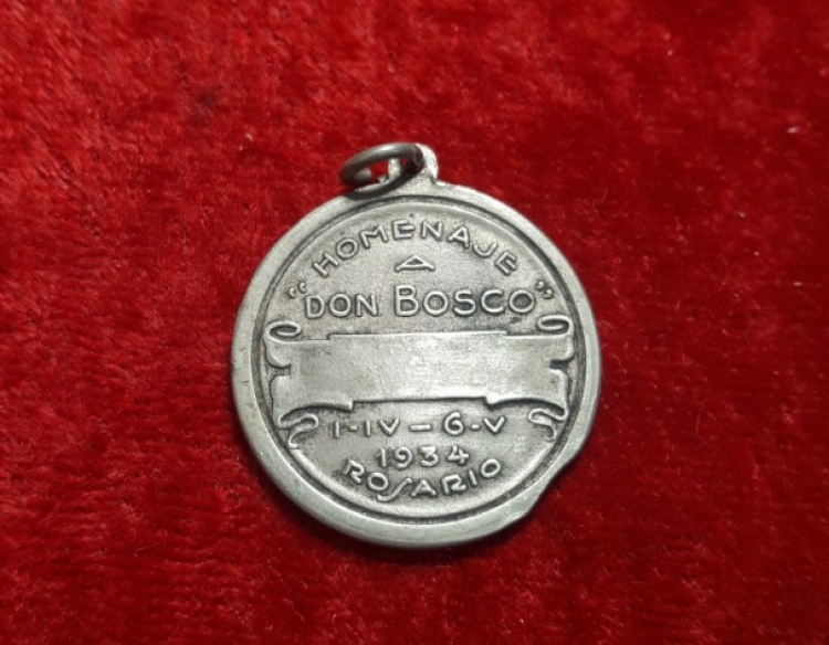 Medalla Homenaje A Don Bosco 1934 Rosario Cod 28334