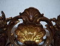 Espejo antiguo dorado a la hoja