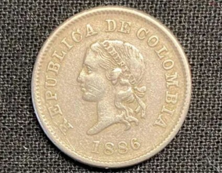 Colombia - 5 Centavos - Año 1886 - Km #183 - Libertad