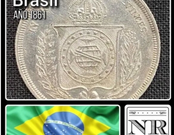 Brasil - 500 Reis - Año 1861 - Km # 464 - Plata .917