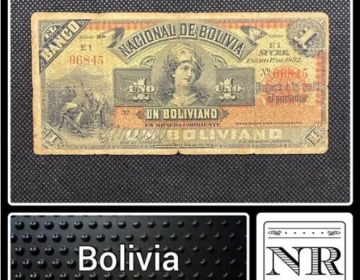 Bolivia - 1 Boliviano - Año 1892 - P #s211 - Alegoría
