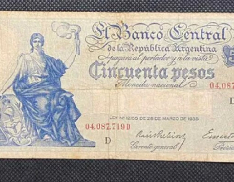 Argentina - 50 $ Progreso - Año 1937 - Bot. #1889 - P | B