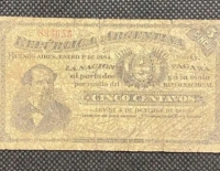 Argentina - 5 Centavos - Año 1884 - Bn #170 - Lange