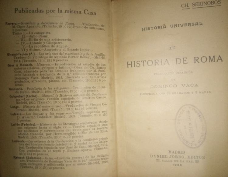 Libro "Historia Universal II - Historia de Roma"