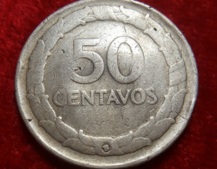 Moneda. Republica De Colombia 50 Ctvs 1947 Cod 31974