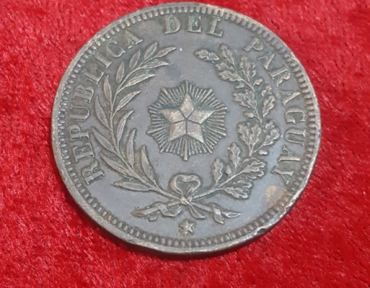 Moneda. Republica Del Paraguay 4 Centesimos 1870 Cod 31980