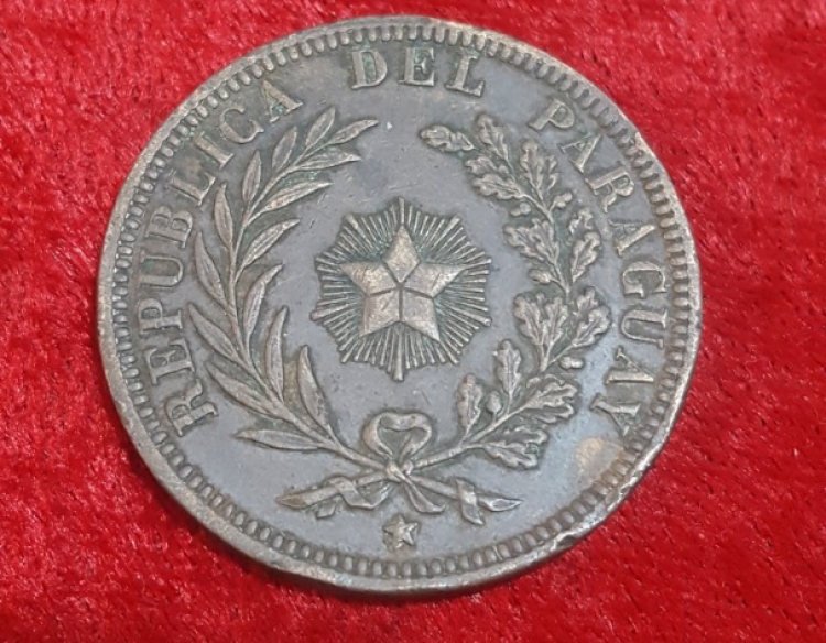 Moneda. Republica Del Paraguay 4 Centesimos 1870 Cod 31980