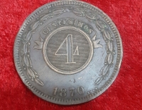 Moneda. Republica Del Paraguay 4 Centesimos 1870 Cod 31980