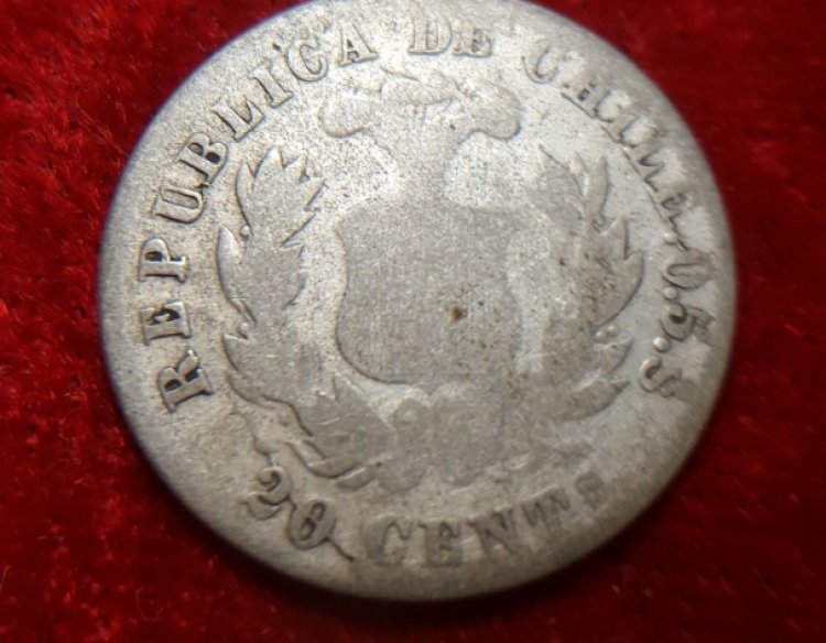 Moneda. Chile Por La Razon O La Fuerza 1880 Cod 31987