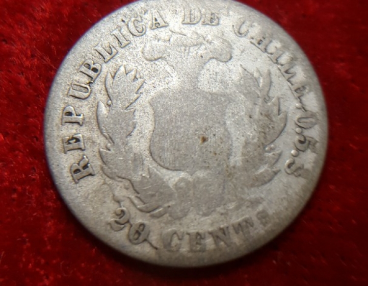 Moneda. Chile Por La Razon O La Fuerza 1880 Cod 31987