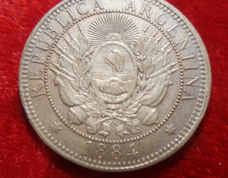  Moneda. Republica Argentina Dos Ctvos 1884 Cod 32008