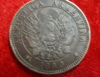 Moneda. Republica Argentina Dos Ctvos 1890 Cod 32009