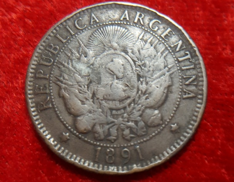 Moneda. Republica Argentina Dos Ctvos 1891 Cod 32010