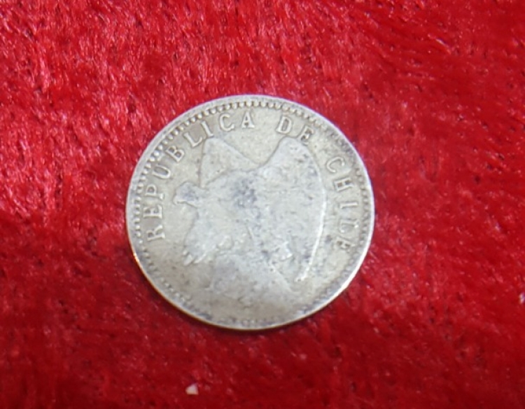 Moneda. República de Chile 5 ctv 1908 Cod 31989