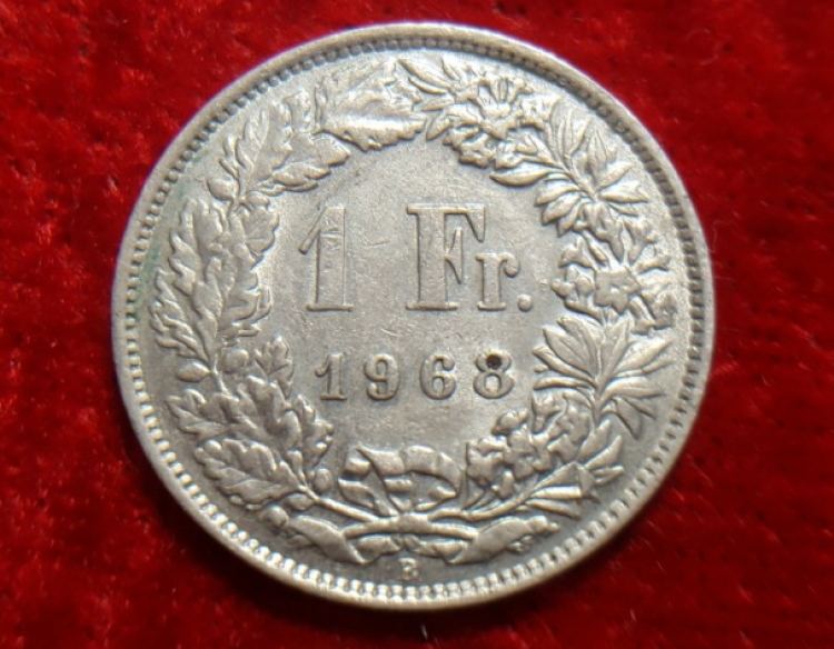 Moneda. Suiza 1 Franc 1968 Cod 32063