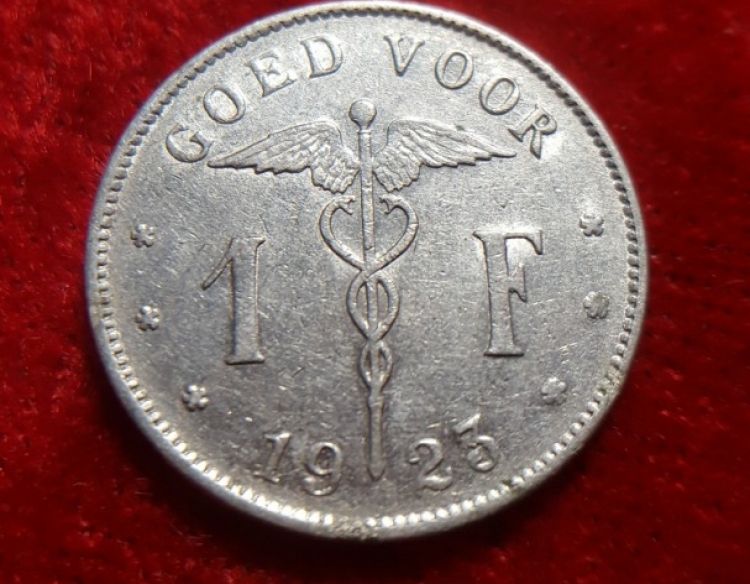 Moneda Belgica 1 F 1923 Cod 32065