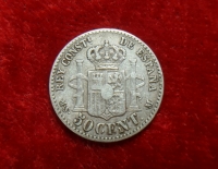 Moneda. España Alfonso XII 50 ctv 1881 Cod 32042