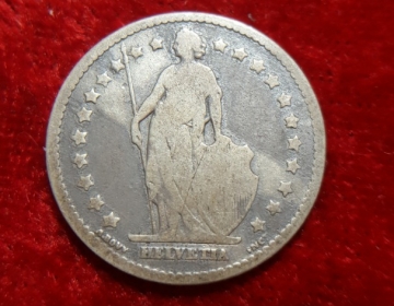 Moneda. Suiza 1 Franc 1877 Cod 32061
