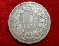 Moneda. Suiza 1 Franc 1877 Cod 32061