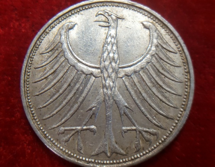 Moneda. Aleman 5 Marcos 1969 Cod 32091