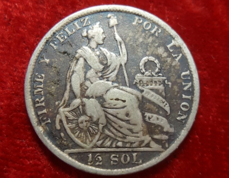 Moneda. Peru Firme Y Feliz Por La Union 1928 C 31977